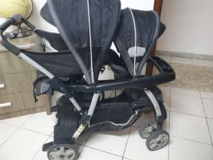 عربة اطفال ماركة كارجو بكرسيين  trolley for  tow kids from GRACO