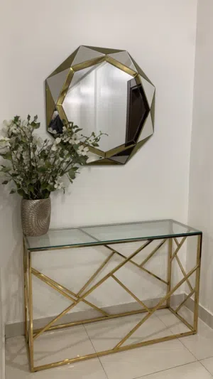 Modern console with mirror + coffee table