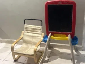 Ikea kids chair and board