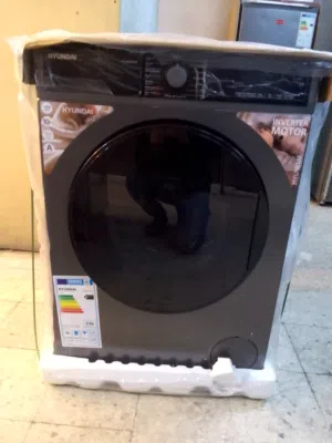 عرض جمعه البيضاء  غساله هونداي 10كيلو 1400دورة 16برنامج باب دبل لون سلفر حوض ستالس ستيل ضد صدا 360