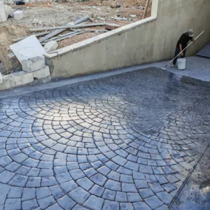 باطون ملون ومطبع Stamped concrete