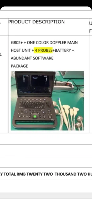 جهاز التراساوند محمول ملون دبلر 4برب.عالى الدقة موديل حديث جدآ يدعم خاصية الصوت