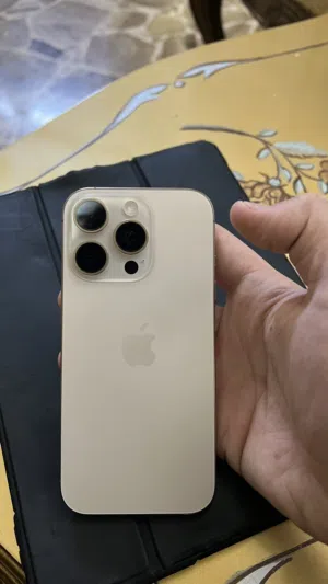 iPhone 16 pro 256 gb desert titaniumايفون 16 برو 256 جيجا تيتانيوم صحراوي بطارية98%