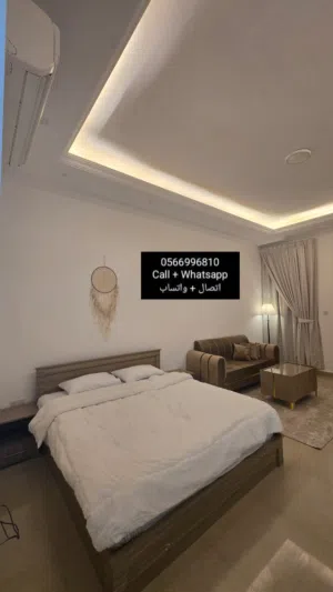 للايجار استديو مفروش Vip مدخل خاص في منطقة شعاب الاشخر 2400 شهري شامل