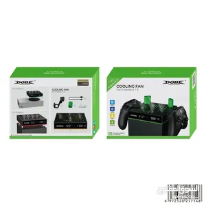 مروحة تبريد متوافقة مع Xbox Series X/S مع شاشة LED، نظام مروحة تبريد سريع قابل للتعديل، مروحة علوية