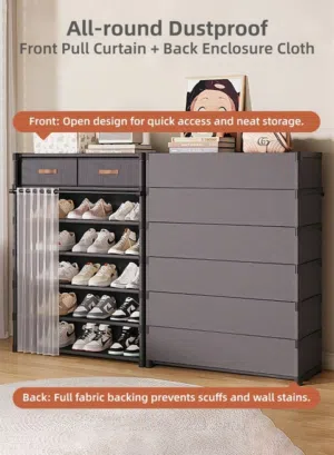 Metal framed shoe rack in store have all color and offer sale for customer now with closet