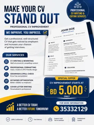 Professional CV Improvement 50% more chances for recruitment.