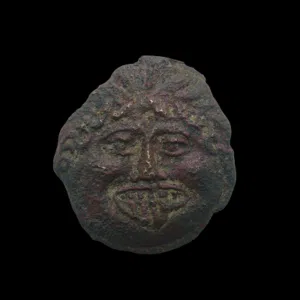 Greek Coin: Macedon, Neapolis Æ Drachm Circa 375–350 BC