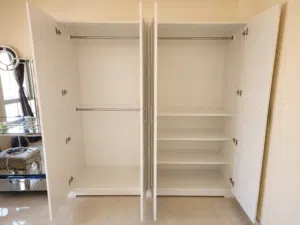 Custom White 4-Door Wardrobe – 2m Wide