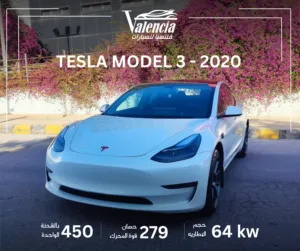 تيسلا مودل 3 ستاندرد بلس 2020 -Tesla Model 3 standerd plus 2020