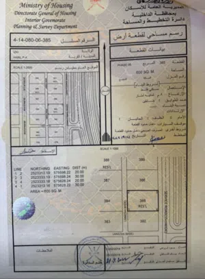 Residential Land for Sale in Al Dakhiliya Izki