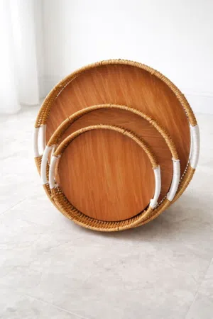 سيت صواني خوص طبيعي