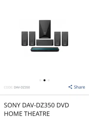 SONY 1000W HBD -DAV 350  home theater 5.1