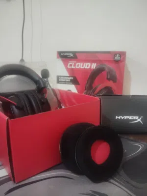 سماعة HyperX Cloud II (الأصلية) - استعمال 3 أشهر فقط - بكامل ملحقاتها