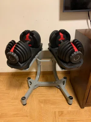 دامبلز رقمي ثابت مع ستاند وزن 80 كيلو