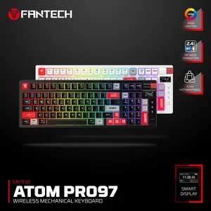 FANTECH MK918 ATOM PRO97 WIRELESS MECHANICAL GAMING KEYBOARD WHITE كيبورد فانتيك الجديد المميز