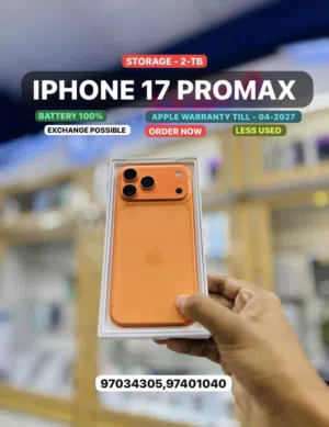 Iphone 17 promax 2 TB 100% battery With apple warranty