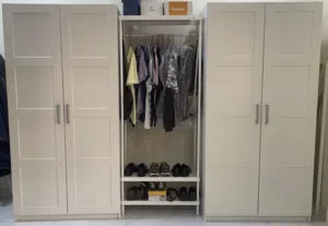 Master bedroom wardrobe Clock rack and shoe rack