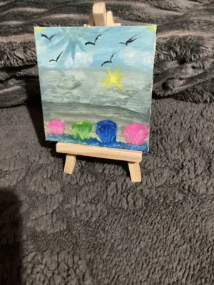 "لوحة فنية يدوية (أمل وسط الضباب) - قطعة فريدة للديكور أو الإهداء".