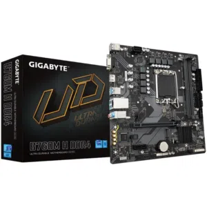 مذربورد جيجابايت لمعالجات انتل جيل 12 + 13 + 14 - GIGABYTE UD B760M-H DDR4 LGA 1700 MOTHERBOARD