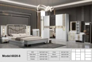 طقم غرفة نوم جديد تمامًا مكون من 10 قطع  Brand New Bed Room Set 10pcs