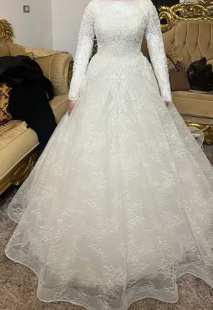 فستان زفاف للمحجبات مستعمل للبيع