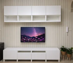 خزانة تلفاز لون ابيض ايكيا للبيع  خزانة تلفزيون tv unit