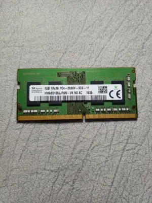 رام لابتوب SK hynix 4GB DDR4 2666MHz - بحالة ممتازة
