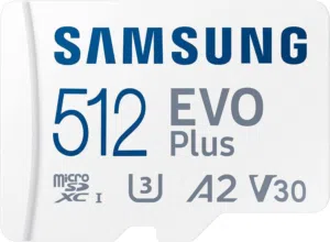 بطاقة ذاكره سامسونج اصليه مواصفات عاليه Samsung Micro SD Card, 512 GB EVO Plus