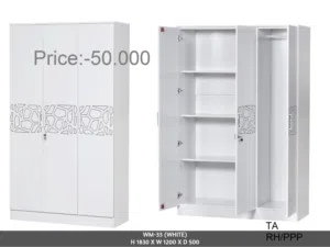 3 door cupboard Size 120x185x47cm خزانة بثلاثة أبواب مقاس 120x185x47 سم