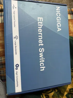موزع (سويتش) NICGIGA للسرعات الضخمة 2.5G/10G جديد بالكرتونة