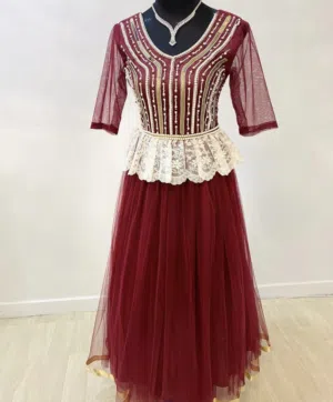 فستان سهره و مناسبات احمر ملبوس لبسه وحده بس