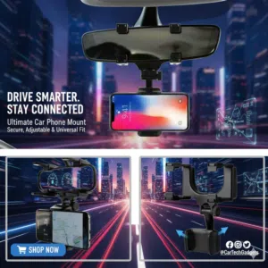 Universelle / Support Smartphone Voiture 360° / Compacte – Compatible smartphones de 4 à 7 pouces