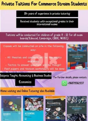 Tuition provided for all subjects by 15 years experienced lecturers