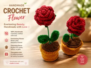 Crochet Flower, Bags, Quran cover