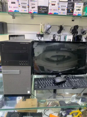 Core i5 Dell pc with 20 inch monitor ram 8 gb Ssd 128 gb 500 gb Hdd with mouse and keyboard full set