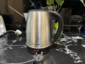 New Electric Kettle 1.7 Liters DOTS KDS-003 1300W-1540W Silver & Black