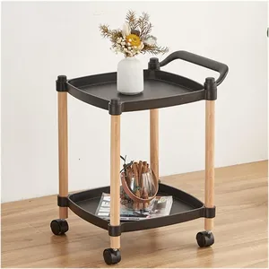 ترولي للتخزين وللخدمة،طبقتين مع عجلات لسهولة التحريك مناسبة لغرف الجلوس والنوم والمطبخ ،متوفر توصيل