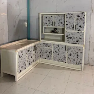كاونتر ارضي وملحق متر ونص سنك متر وعشرين السنك مرمر صناعي