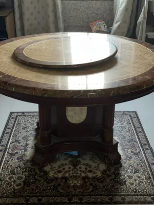 طاولة سفرة دوارة رخام