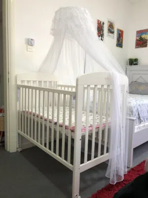 Like-New Baby Plus Wooden Baby Bed