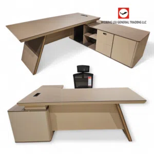 Premium Luxury L-Shape Office Desk in Gray – Modern Design, Strong Quality, Perfect for Executives &