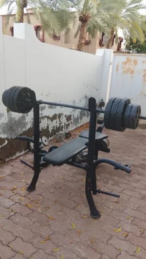 for sale  home gym/ bench press set  complete and ready to use . good for cheat, arms, shoulder