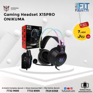 Onikuma X15 Pro RGB Wired Gaming Headset with Mic Over-Ear Headphones Surround Sound for PC