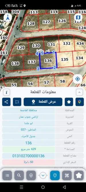Residential Land for Sale in Amman Abu Alanda