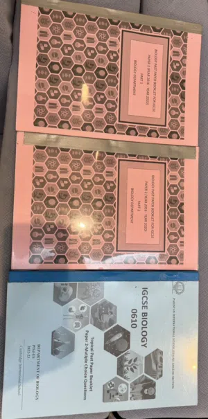 Biology (0610) P2 (MCQ) Past Paper Booklet bundle. 3 booklets included