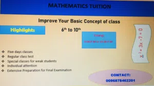 Mathematics Tuition Available for all Classes