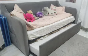 gray sofa's bed with Bluetooth