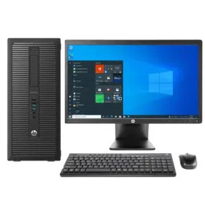 للبيع كمبيوتر مكتبي HP CORE I7 16 RAM 256SSD مع شاشة 20 بوسه مع كيبورد وماوس