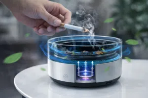 نفاضه شحن +معطر  ودّع ريحة الدخان المزعجة مع نفاضة الشحن الذكية مع شفاط دخان مدمج جو انظف واريح.....